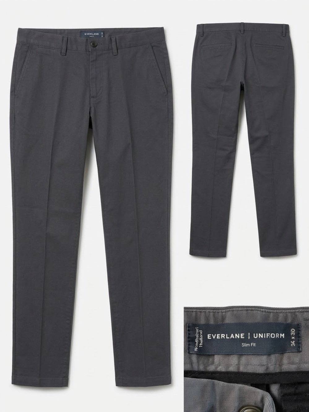 Everlane Men’s Slim Chinos in Charcoal